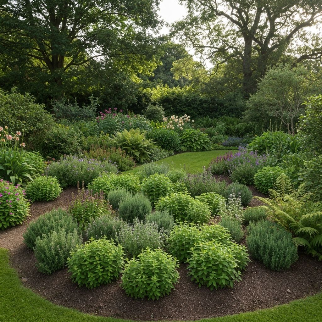 Botanical garden with medicinal plants